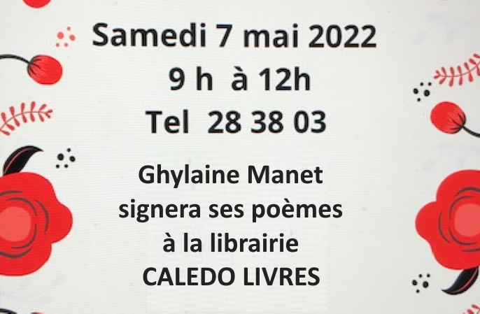 Dédicace librairie Caledo Livres le 7 Mai 2022