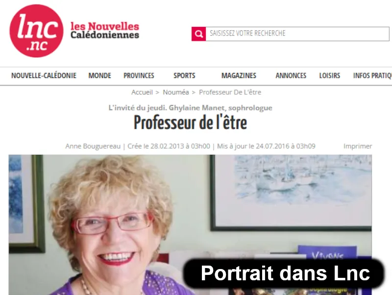 L'invit&eacute; du jeudi dans Les Nouvelles Cal&eacute;doniennes en 2013