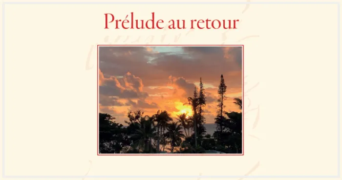 Mon dernier livre de Po&egrave;mes - Pr&eacute;lude au retour